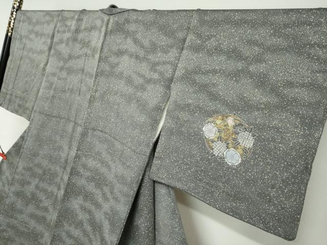 平和屋着物●中国三大刺繍 相良刺繍 訪問着 草花丸文 金彩 正絹 逸品 DABG2663ud
