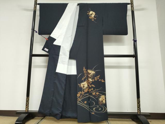 平和屋着物●訪問着 破れ色紙花鳥文 金銀彩 やまと誂製 正絹 逸品 DABG2665ud