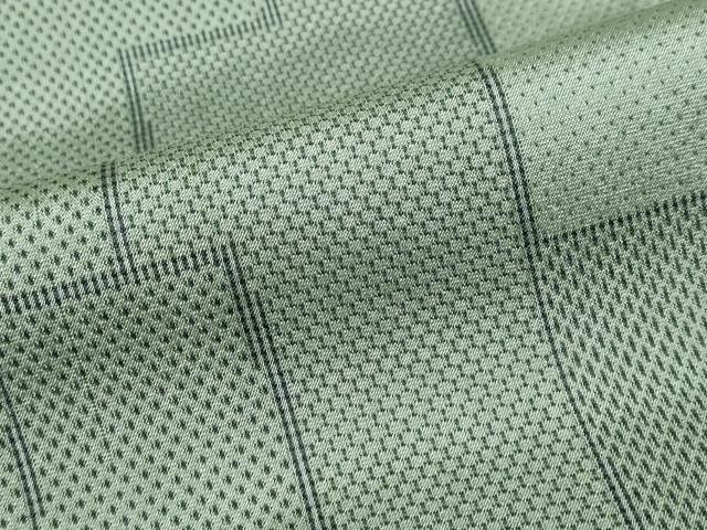 平和屋着物▽上質な紬 単衣 変わり格子文 正絹 逸品 未使用 DABG2685ud