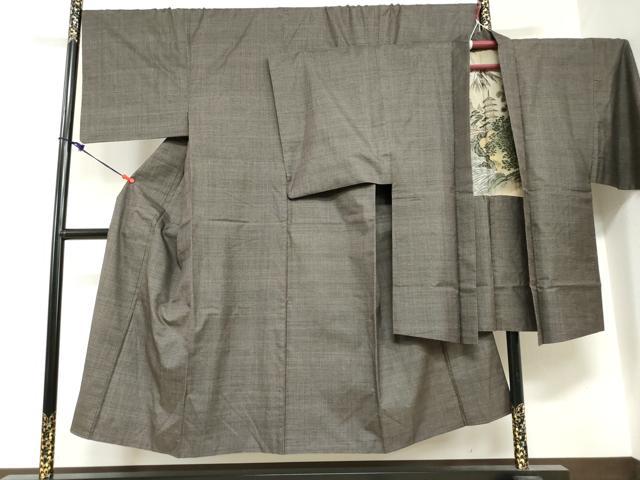 平和屋着物●男性 本場大島紬 アンサンブル 長羽織 100亀甲 総詰め 正絹 逸品 DABG2739ud
