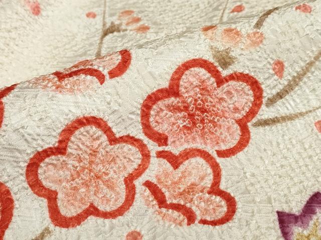 平和屋着物●豪華振袖・長襦袢(袷)セット 総絞り 花車文 金彩 半衿刺繍 正絹 逸品 未使用 DABG2741ud