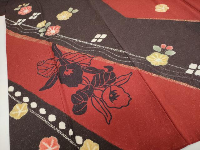 平和屋着物●豪華振袖・長襦袢(袷)セット 絞り 舞花文 金彩 金通し地 正絹 逸品 DABG2742ud