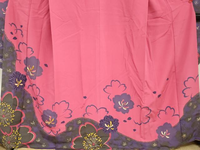 平和屋着物●豪華振袖・長襦袢(無双仕立て)セット 駒刺繍 舞花文 金彩 正絹 逸品 DABG2743ud