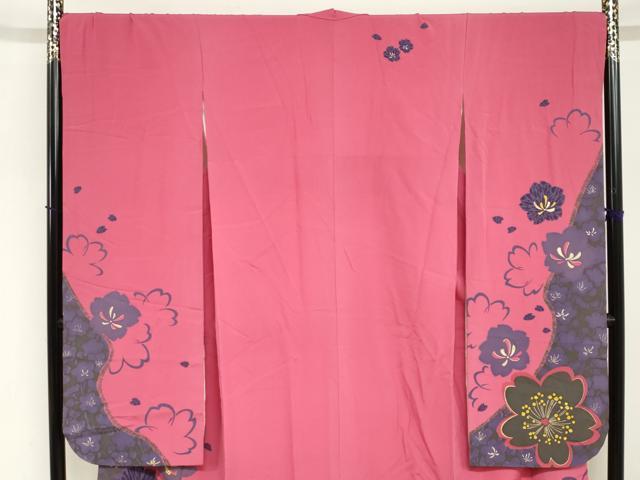 平和屋着物●豪華振袖・長襦袢(無双仕立て)セット 駒刺繍 舞花文 金彩 正絹 逸品 DABG2743ud