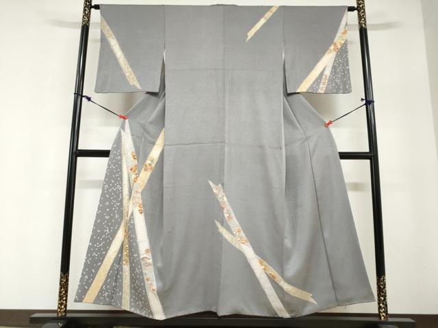 平和屋着物●訪問着 絞り 熨斗草花文 金彩 高島屋扱い 正絹 逸品 未使用 DABG2748ud