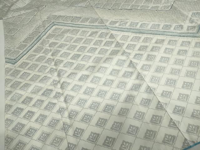 平和屋着物●名門 藤娘きぬたや 大島絞り 本場大島紬 訪問着 菱松文 正絹 逸品 DABG2756ud