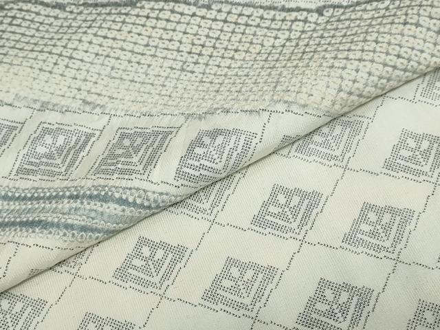 平和屋着物●名門 藤娘きぬたや 大島絞り 本場大島紬 訪問着 菱松文 正絹 逸品 DABG2756ud