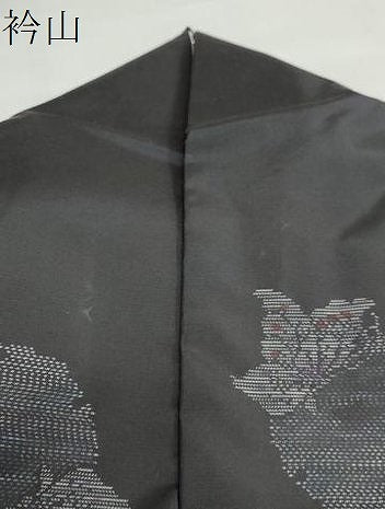 平和屋着物●本場大島紬 地空き 雪輪舞蝶文 やまと誂製 正絹 逸品 DABG2771ud