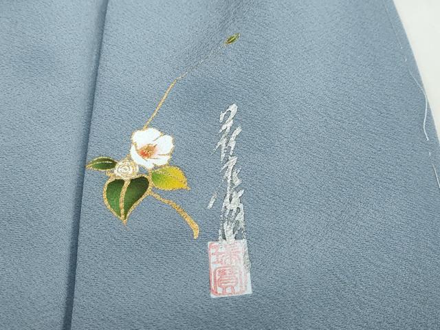 平和屋着物●本草木染作家 瑞鳳 色無地 薄花色 正絹 逸品 未使用 DABG2775ud