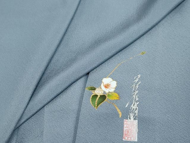 平和屋着物●本草木染作家 瑞鳳 色無地 薄花色 正絹 逸品 未使用 DABG2775ud