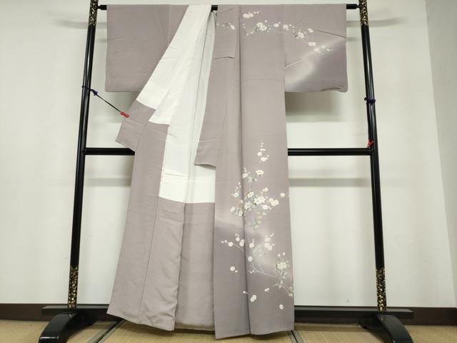平和屋着物●訪問着 友禅 作家物 枝花文 暈し染め 正絹 逸品 DABG2784ud