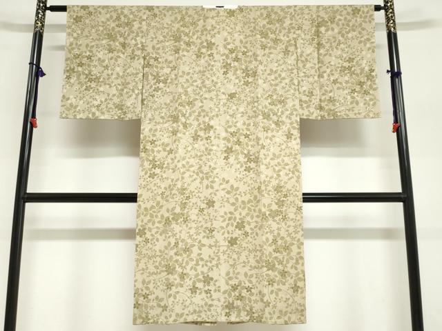 平和屋着物●長襦袢 無双仕立て 草花文 正絹 逸品 DABG2793ud