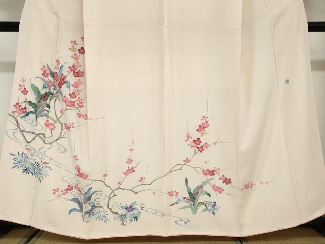 平和屋着物●訪問着 友禅 作家物 枝梅文 正絹 逸品 DABG2801ud