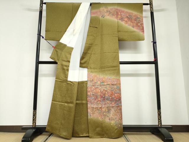 平和屋着物●訪問着 辻が花 暈し染め 正絹 逸品 DABG2802ud
