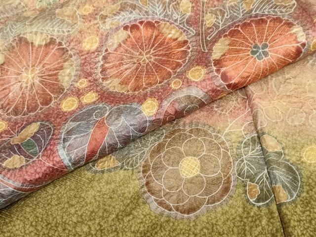 平和屋着物●訪問着 辻が花 暈し染め 正絹 逸品 DABG2802ud