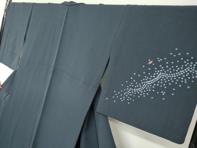 平和屋着物●訪問着 背抜き仕立て 絞り 刺繍 草花文 金糸 正絹 逸品 DABG2822ud