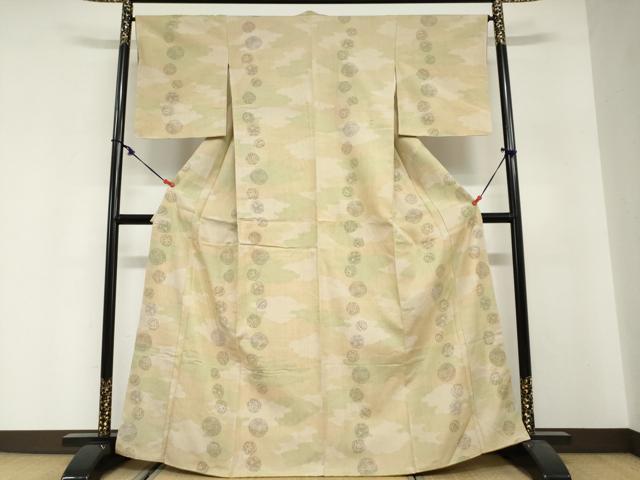平和屋着物●結城紬 100亀甲 飛び亀甲柄 手毬文 やまと誂製 正絹 逸品 未使用 DABG2827ud