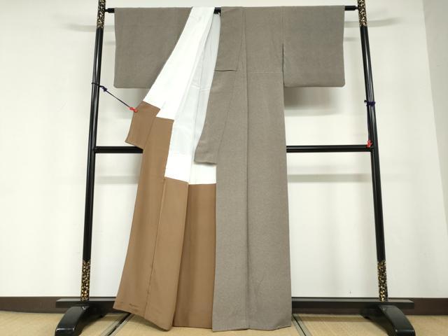 平和屋着物●江戸小紋 鮫小紋柄 鬼しぼ縮緬 正絹 逸品 DABG2832ud