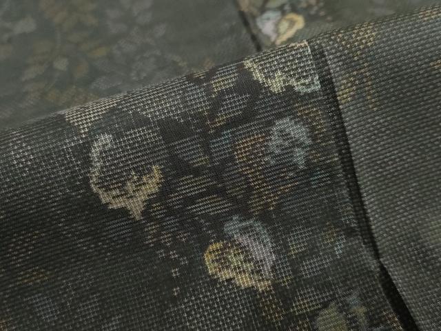 平和屋着物●本場大島紬 9マルキ 総絣 葡萄蔦の葉文 正絹 逸品 未使用 DABG2844ud