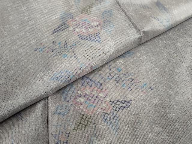 平和屋着物●本場大島紬 9マルキ 草花文 正絹 逸品 DABG2853ud
