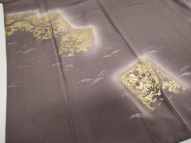 平和屋着物●訪問着 駒刺繍 色紙重ね草花文 暈し染め 金彩 正絹 逸品 DABG2857ud