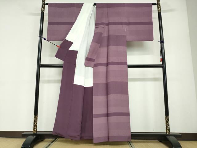 平和屋着物●江戸小紋 横段吉祥文 正絹 逸品 DABG2877ud