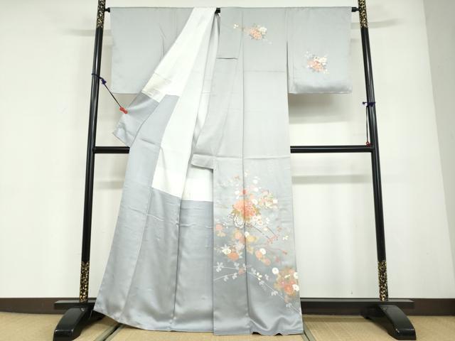 平和屋着物●訪問着 花車文 暈し染め 金彩 正絹 逸品 未使用 DABG2878ud