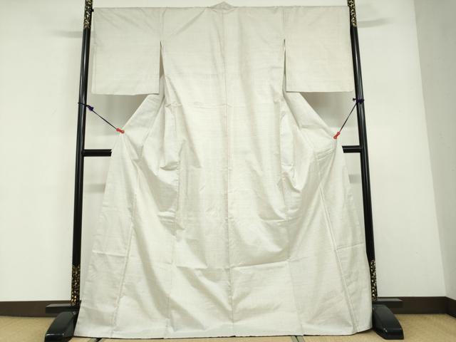 平和屋着物●本場大島紬 白大島 カタス ロング丈 正絹 逸品 DABG2882ud