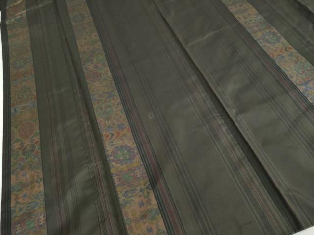 平和屋着物●本場染大島紬 作家物 抽象間道 正絹 逸品 DABG2884ud