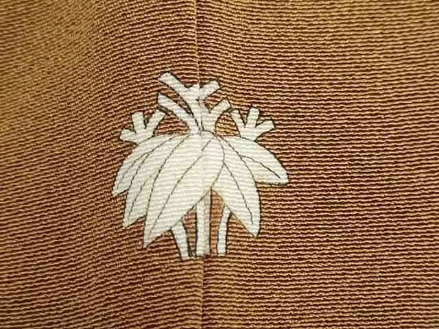 平和屋着物●上質な色無地 狐色 正絹 逸品 DABG2897ud