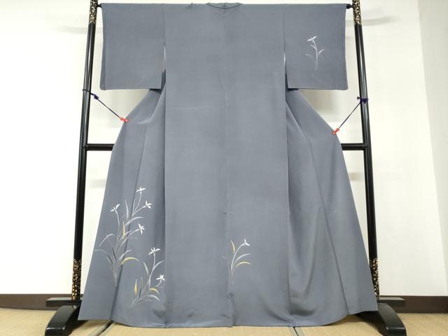 平和屋着物●本加賀友禅作家 金丸修一 訪問着 草花文 さが美扱い 正絹 逸品 DABG2907ud