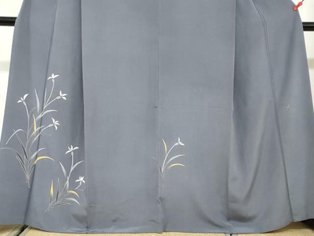 平和屋着物●本加賀友禅作家 金丸修一 訪問着 草花文 さが美扱い 正絹 逸品 DABG2907ud