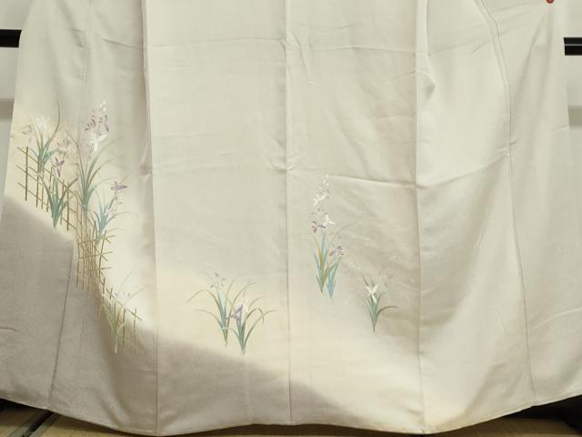 平和屋着物●訪問着 友禅 草花文 暈し染め ゑり善扱い 正絹 逸品 DABG2941ud