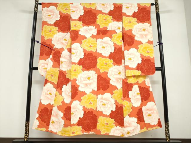 平和屋着物●豪華振袖 地紋起こし 花尽くし文 正絹 逸品 DABG2943ud