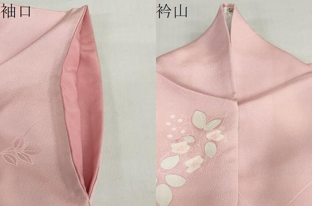 平和屋着物●上質な小紋 地紋起こし 草花文 正絹 逸品 DABG2944ud