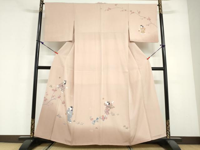 平和屋着物●訪問着 童子遊び 暈し染め 正絹 逸品 DABG2945ud