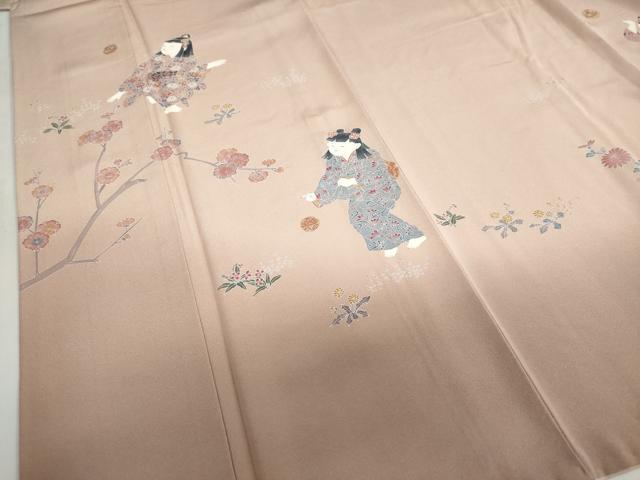 平和屋着物●訪問着 童子遊び 暈し染め 正絹 逸品 DABG2945ud