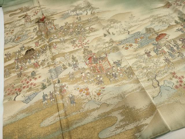 平和屋着物●訪問着 祇園祭 暈し染め 金彩 金通し地 正絹 逸品 DABG2951ud