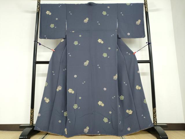 平和屋着物●上質な小紋 手毬舞桜文 金彩 正絹 逸品 未使用 DABG2954ud