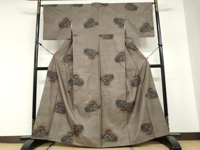 平和屋着物●本場大島紬 9マルキ 樹林文 正絹 逸品 DABG2969ud