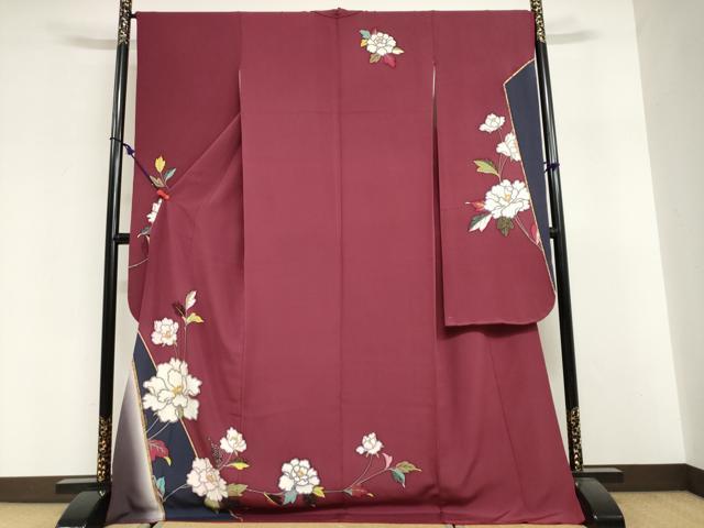 平和屋着物●豪華振袖 駒刺繍 枝花文 暈し染め 金彩 正絹 逸品 DABG2990ud