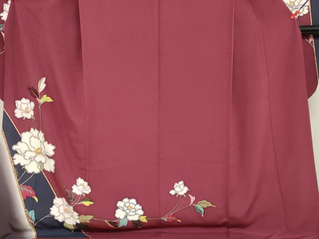 平和屋着物●豪華振袖 駒刺繍 枝花文 暈し染め 金彩 正絹 逸品 DABG2990ud