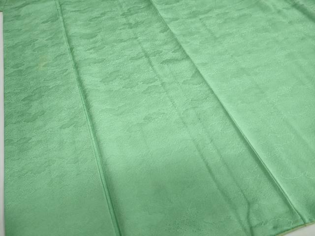 平和屋着物●上質な色無地 雲霞地紋 若緑色 正絹 逸品 DABG2995ud