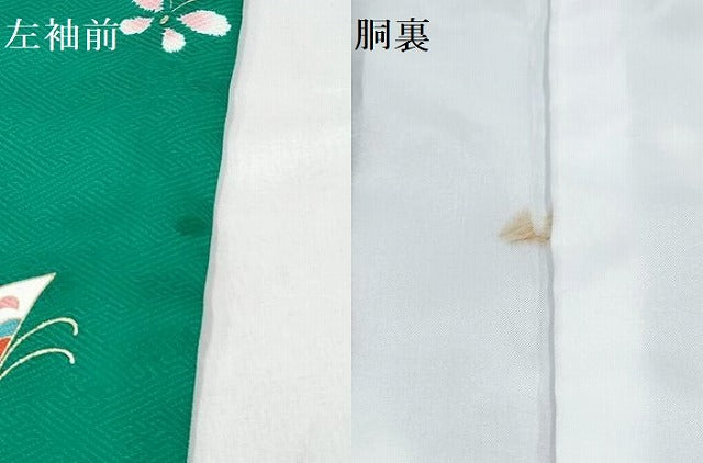 平和屋着物∵女の子 十三参り 子供 祝着・長襦袢(無双仕立て)・袋帯・小物セット 駒刺繍 渡橋舞蝶花車文 金彩 逸品 DABG3308ma