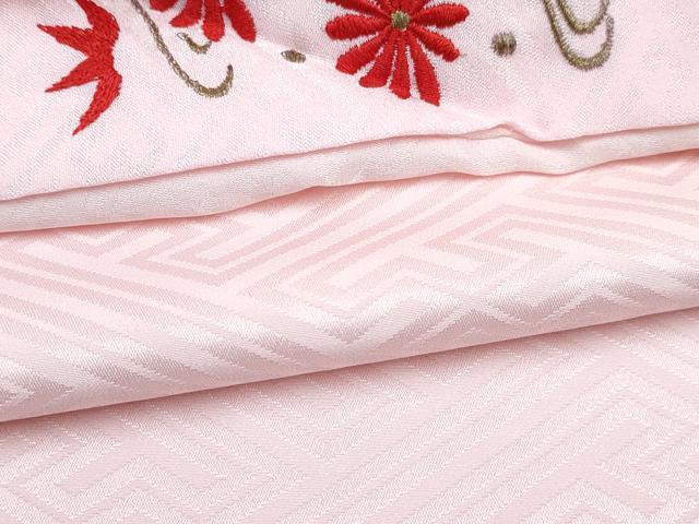 平和屋着物∵女の子 十三参り 子供 祝着・長襦袢(無双仕立て・半衿刺繍)セット 総絞り 雲取り青海波 逸品 DABG3317ma