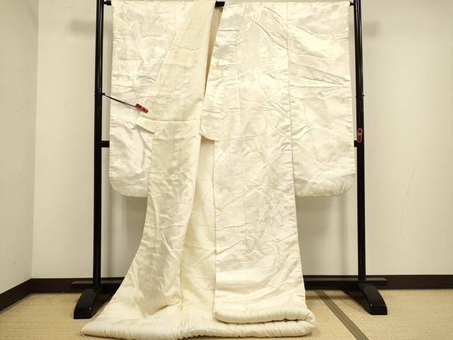 平和屋本店▼白無垢 お引きずり 和装 婚礼 結婚式 花嫁 神社挙式 飛鶴花文 逸品 DABG3543du