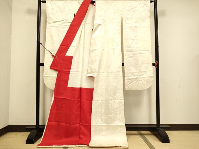 平和屋本店●掛下・帯セット 打掛 和装 婚礼 花嫁 結婚式 神社挙式 紗綾形花地紋 逸品 DABG3561du