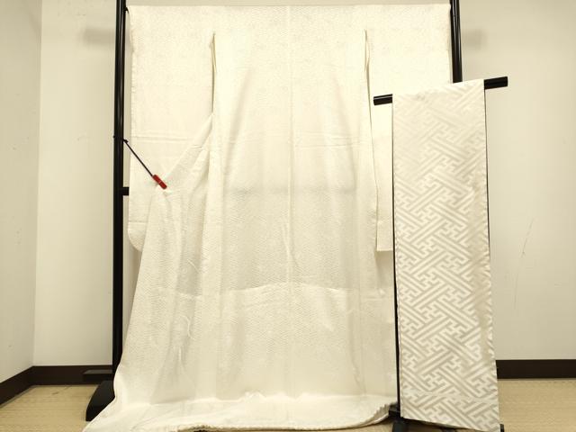 平和屋本店●掛下・帯セット 打掛 和装 婚礼 花嫁 結婚式 神社挙式 紗綾形花地紋 胴抜き仕立て 逸品 DABG3563du