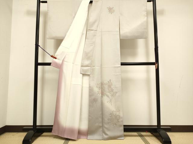 平和屋着物▼中国三大刺繍 スワトウ刺繍 汕頭刺繍 相良刺繍 総刺繍 訪問着 御所車花文 暈し染め 正絹 逸品 DABG3575du