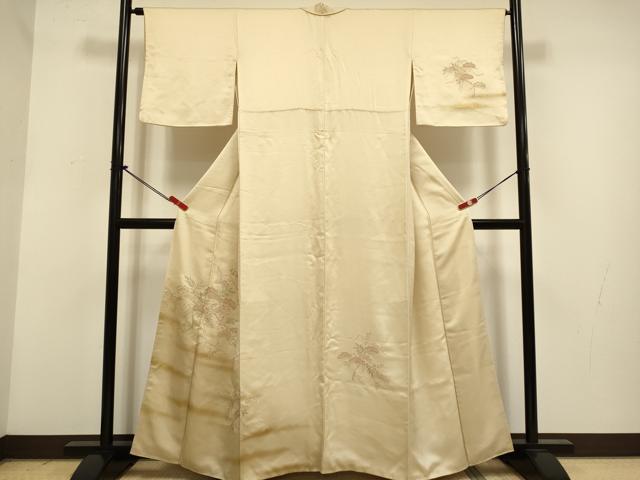 平和屋着物▼中国三大刺繍 スワトウ刺繍 汕頭刺繍 総刺繍 訪問着 藤松文 暈し染め 金彩 正絹 逸品 DABG3577du